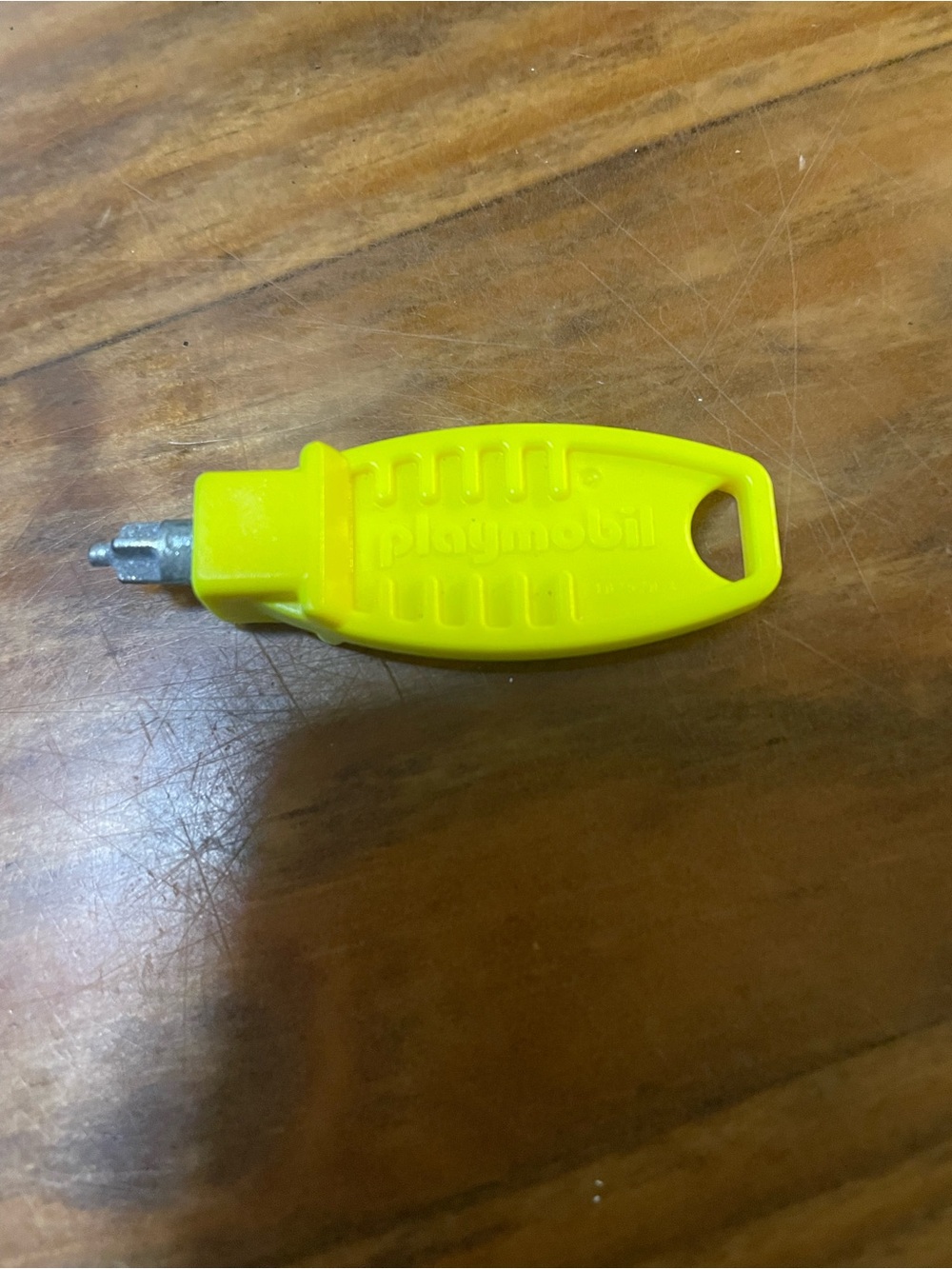 Playmobil Yellow Figure Tool Screwdriver Key toy assemble set build kids